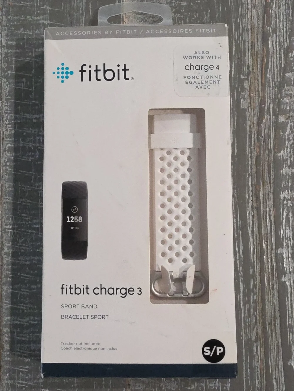 Fitbit Charge 3 Sport Band, WHITE, Fits Charge 4 Too, Size Small